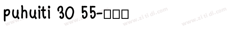 puhuiti 30 55字体转换